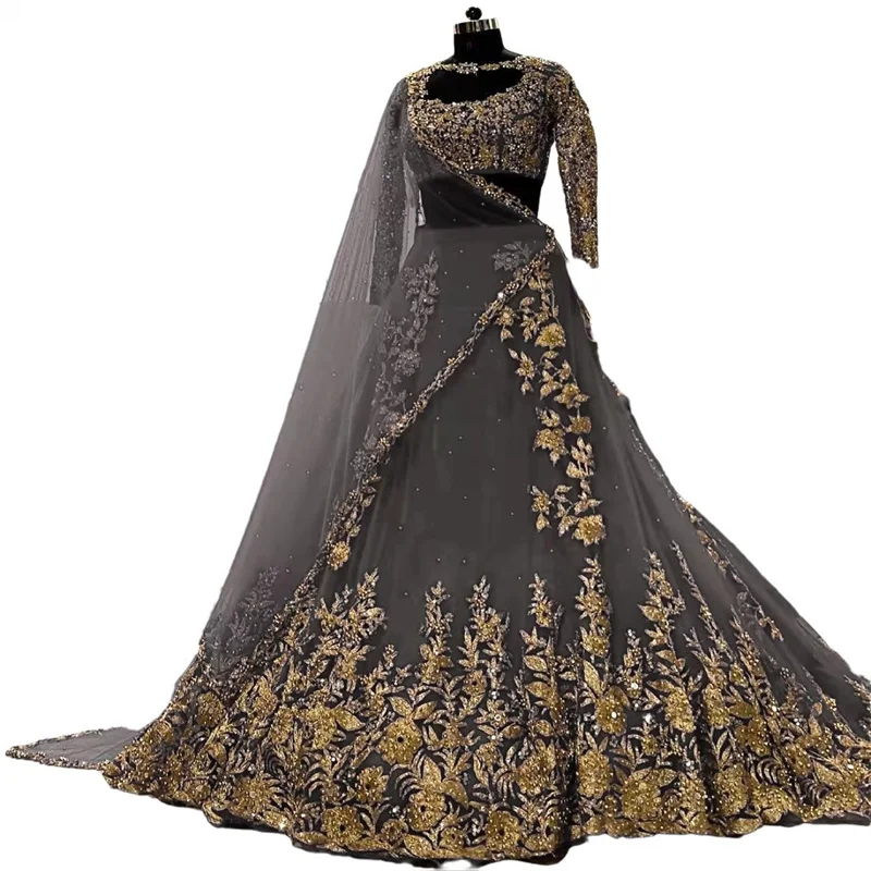 Hot Selling Indian Pakistani Embroidery Party Wear Lahenga Choli For Women Fashion 2023 wedding wear girls india collection