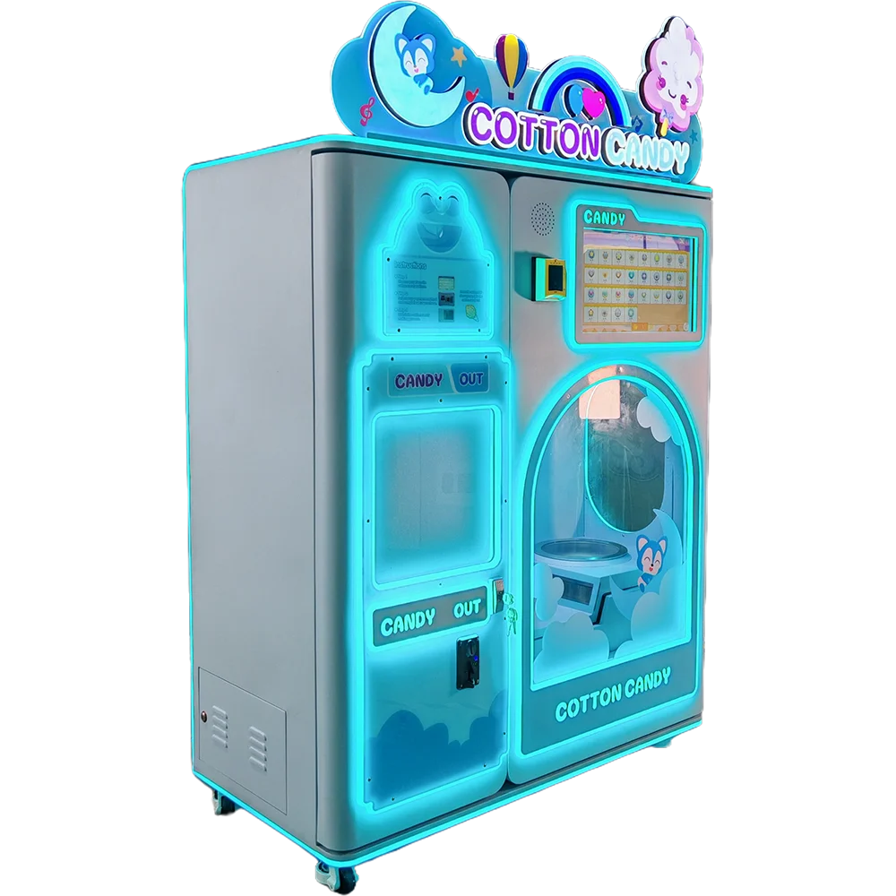 Cheap Cartoon Vending Candy Floss Machine Candy Making Machine Cotton Candy Outdoor Vending Machine