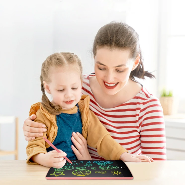 2022 New 8.5 Inch Borderless Digital Drawing Board Erasable Graffiti Education Learning Colorful Electronic Lcd Writing Tablet