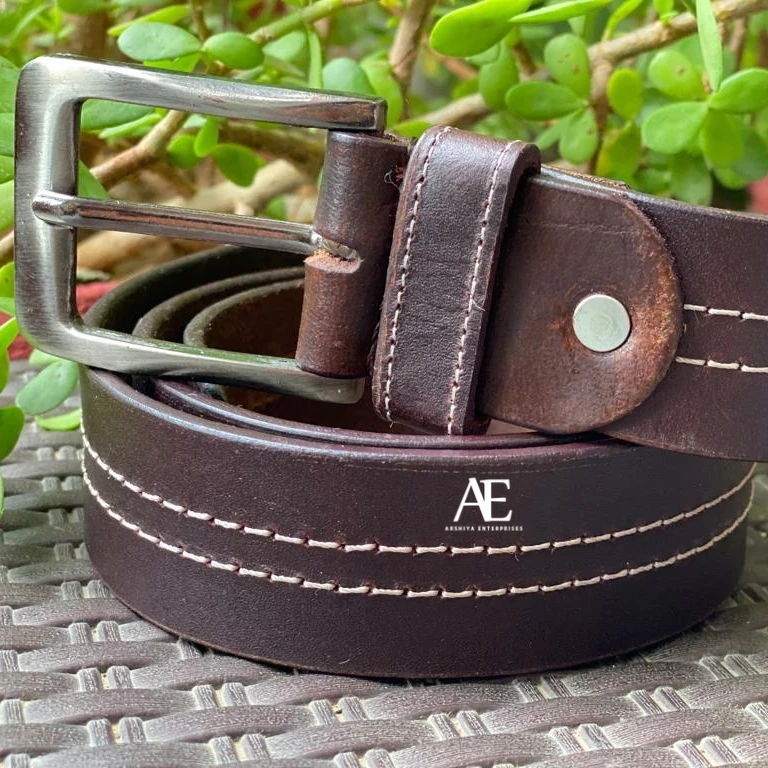Fashionable Genuine Leather Stylish Durable Buckled Belt Perfect High Quality Belt Unisex Leather Belts