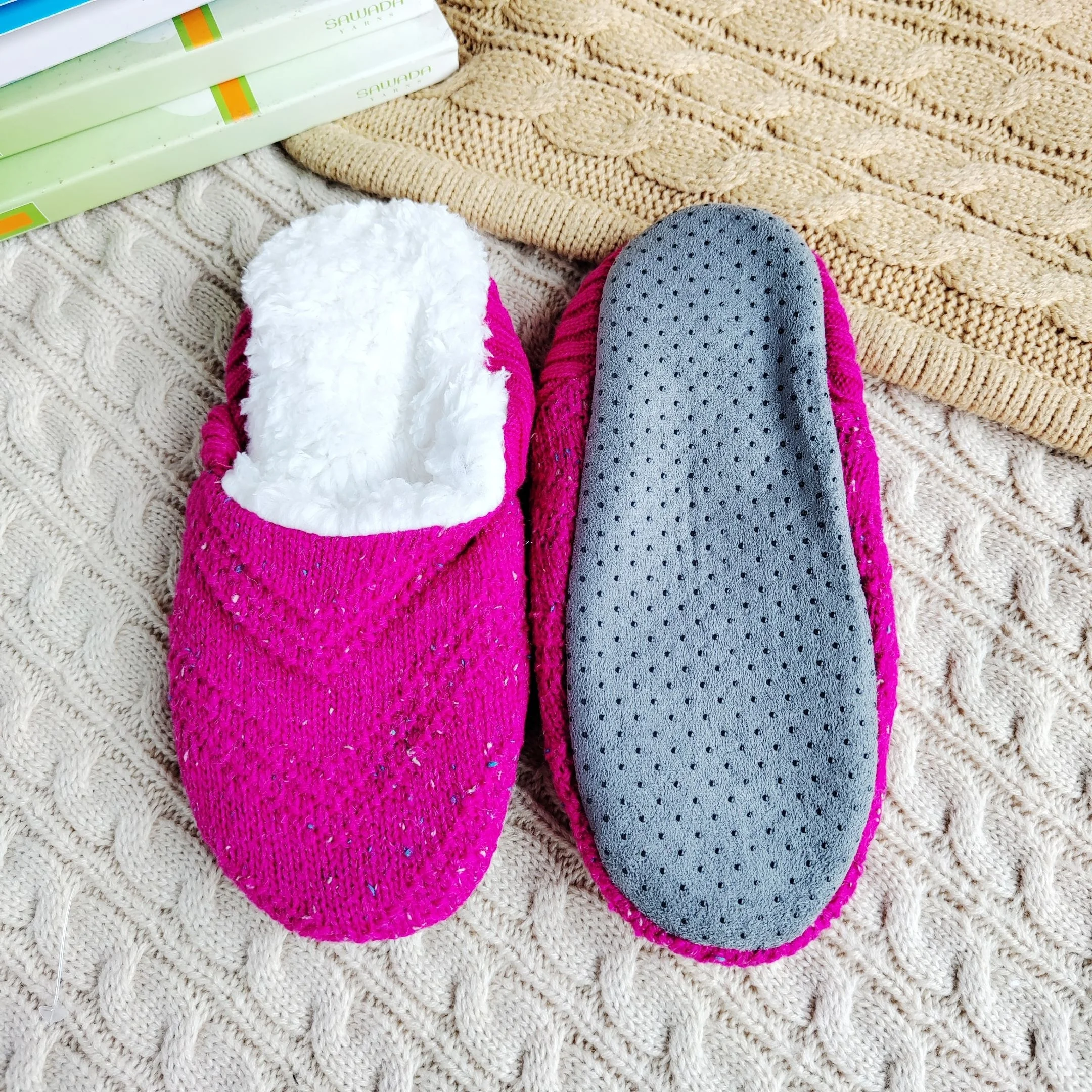 slipper socks with rubber sole for adults slipper socks with rubber sole fashionable knitted floor socks