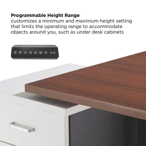 M07-23DL 2-Leg L-shaped Dual-Motor Sit-Stand Computer Desk Frame Electric Adjustable Standing PC Computer Table