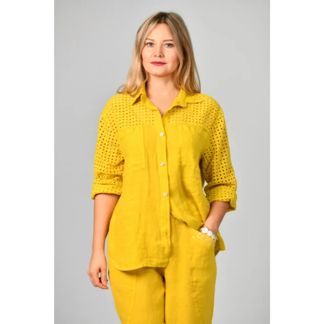 Высококачественная женская рубашка из Италии в повседневном стиле с отложным воротником устойчивая Поплиновая ткань цветочным узором для весны