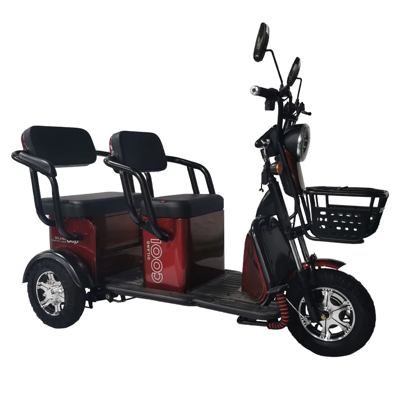 Electric tricycle rickshaw covered three wheel electric tricycles electric tricycle three wheels  Cargo Electric Adult Car Sale