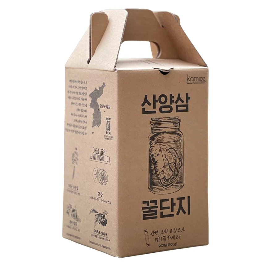 Korean Health Food Organic Freeze Drying Wood Cultivated Wild Ginseng Extracts Guarana Persimmon Honey 10gx90