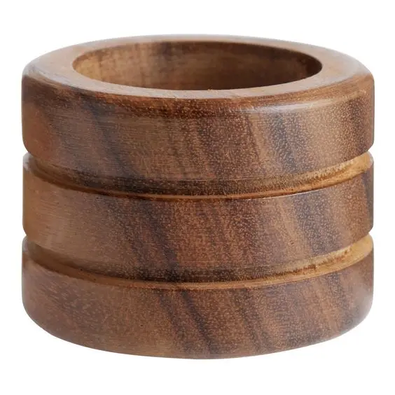 Buy Standard Wood Napkin Rings or Holder Kitchen Accessories Napkin Ring for Luxury Wedding Christmas Party