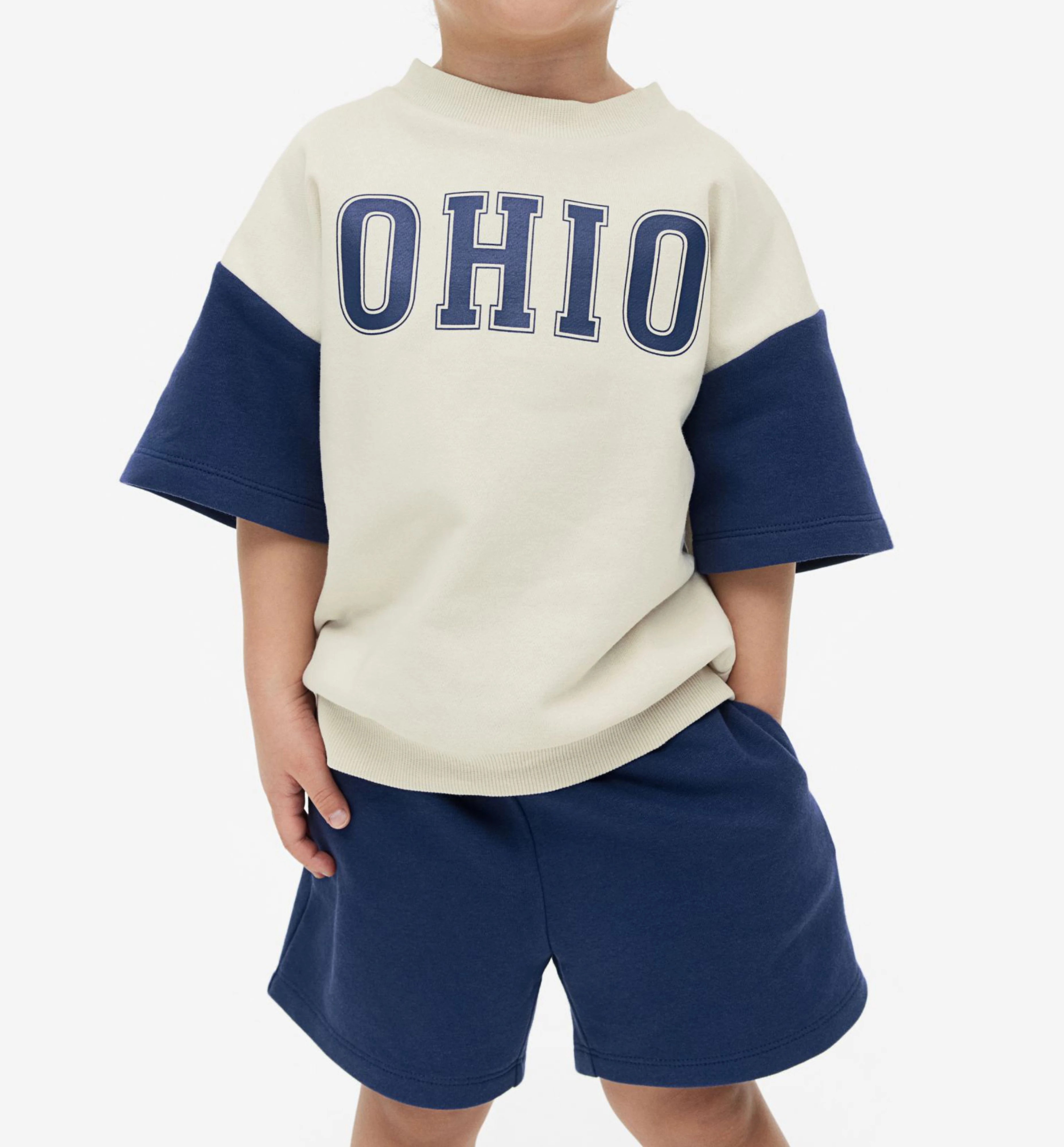 2023 Summer Plus Size Kids Clothing Shorts Set Oversized T-shirt & Shorts Sets Simply Fit Custom Tshirt With Matching Shorts