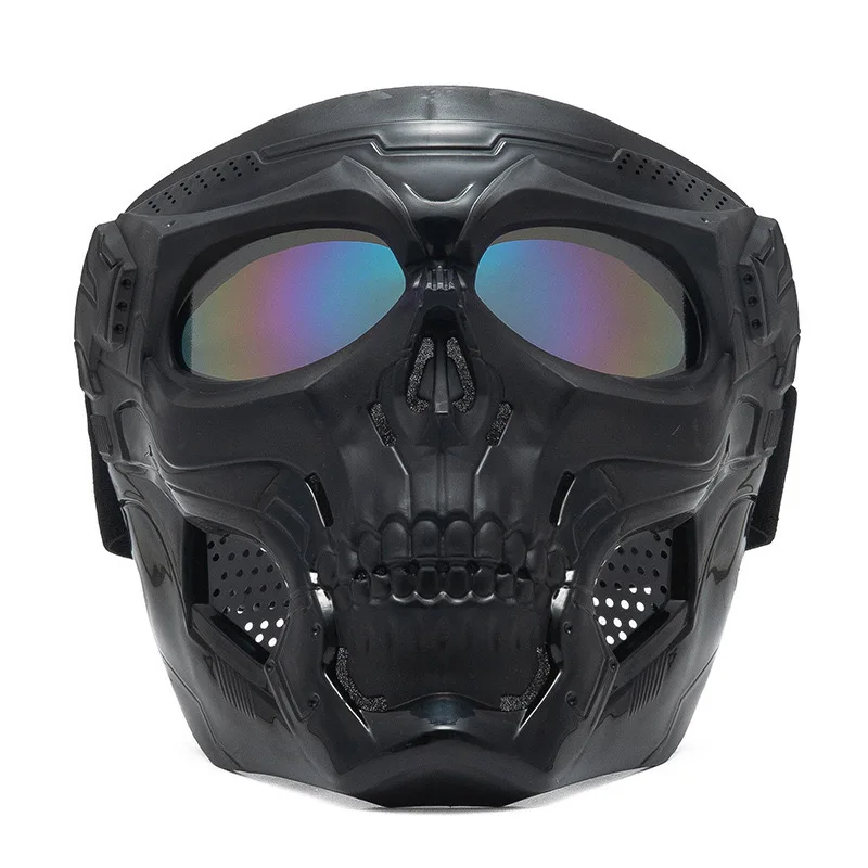 Vintage Motorcycle Goggles Mouth Cover Mask Outdoor Protective Skulls Windproof Halloween Goggles