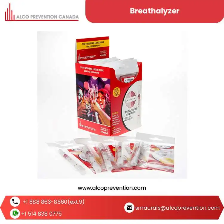 Wholesale Supply of Superior Quality Breathalyser Finest Quality Small Single Use Disposable Breathalyzer Alcohol Tester