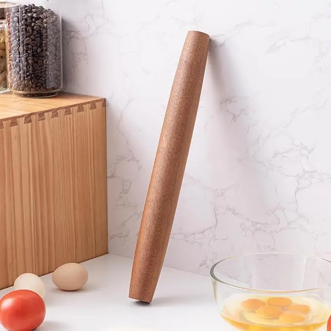 Extra Long and Thickened Wooden Rolling Pin for Baking, Ideal for Even Dough Rolling and Smooth Pastry Prep