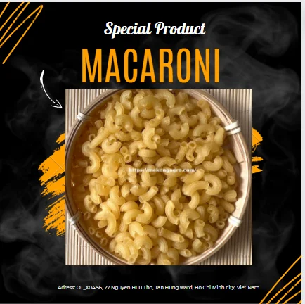White/ Yellow Macaroni Rice Pasta for Snack With Natural Color OEM KOSHER Style  Whatsapp 84972678053