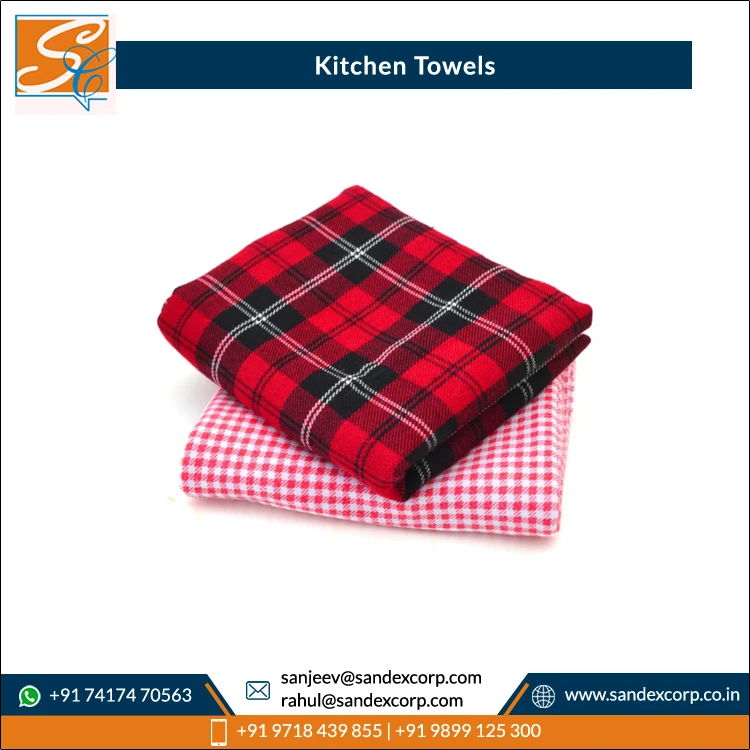 New Arrival Wholesale Price Excellent Quality Cleaning Cloths Cotton Canvas Custom Golf Kitchen Towels from India..