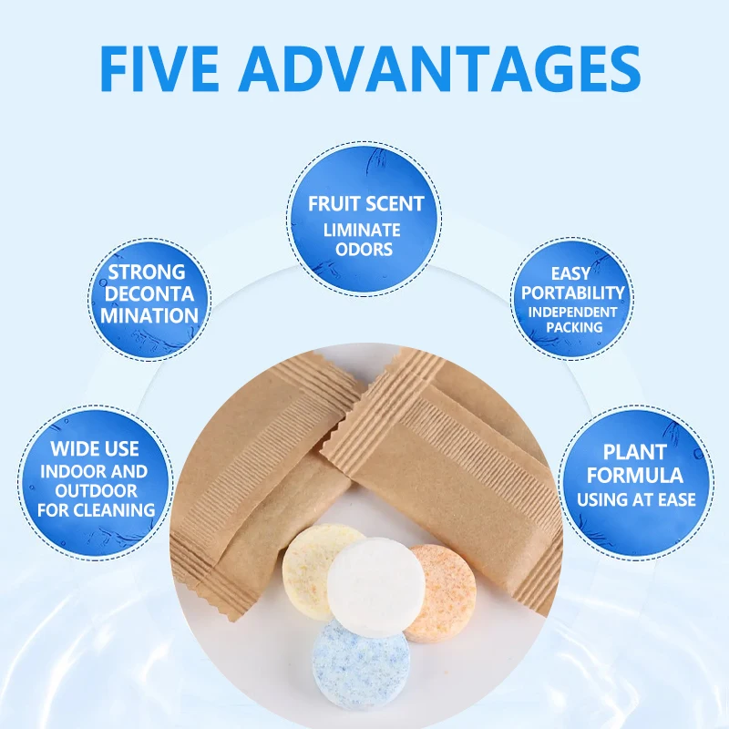 Eco Friendly And Non-toxic Formula Multi Purpose Cleaning Tablets Multi-function Cleaning Tablet