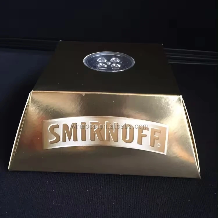 LED wine Glorifier, Smirnoff bottle display wine & spirit POMS