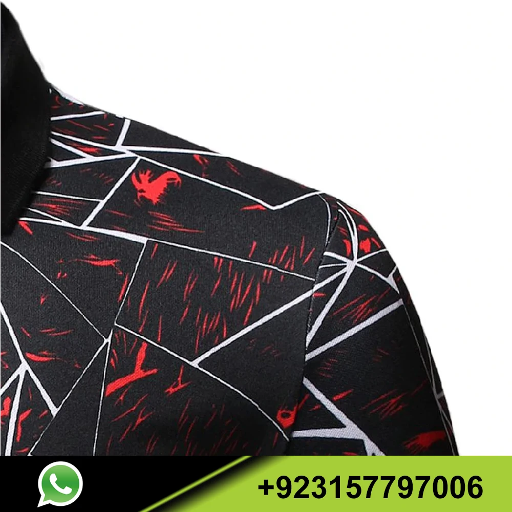 Mens Printed Polo Shirt Best Quality Color Short Sleeve Casual T-shirt 100% Cotton Man Polo Shirts