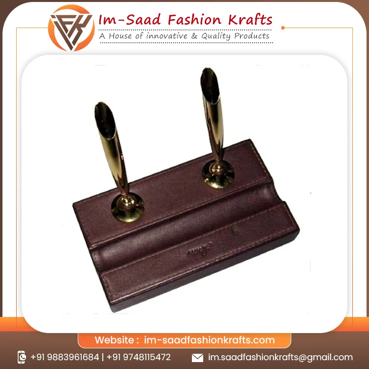 100% Best quality wood pen holder office and school stationary wooden pen holder stand with clock for deck accessories