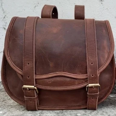 Унисекс коричневая большая спортивная сумка из буйволовой кожи под заказ стиль спортивные сумки 2 боковые мотоциклетные седельные для путешествий