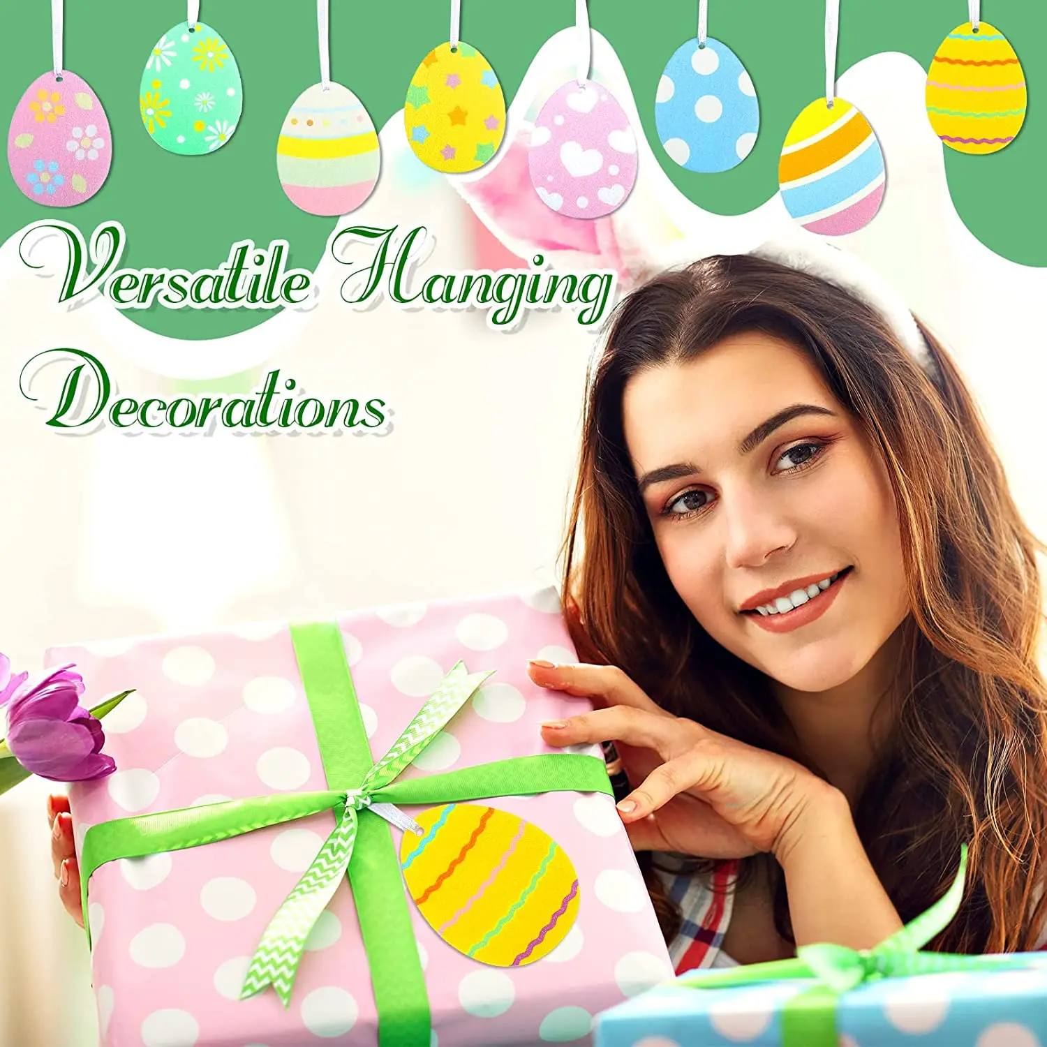 wholesale home ornaments standing custom easter sublimation print felt easter egg ornament
