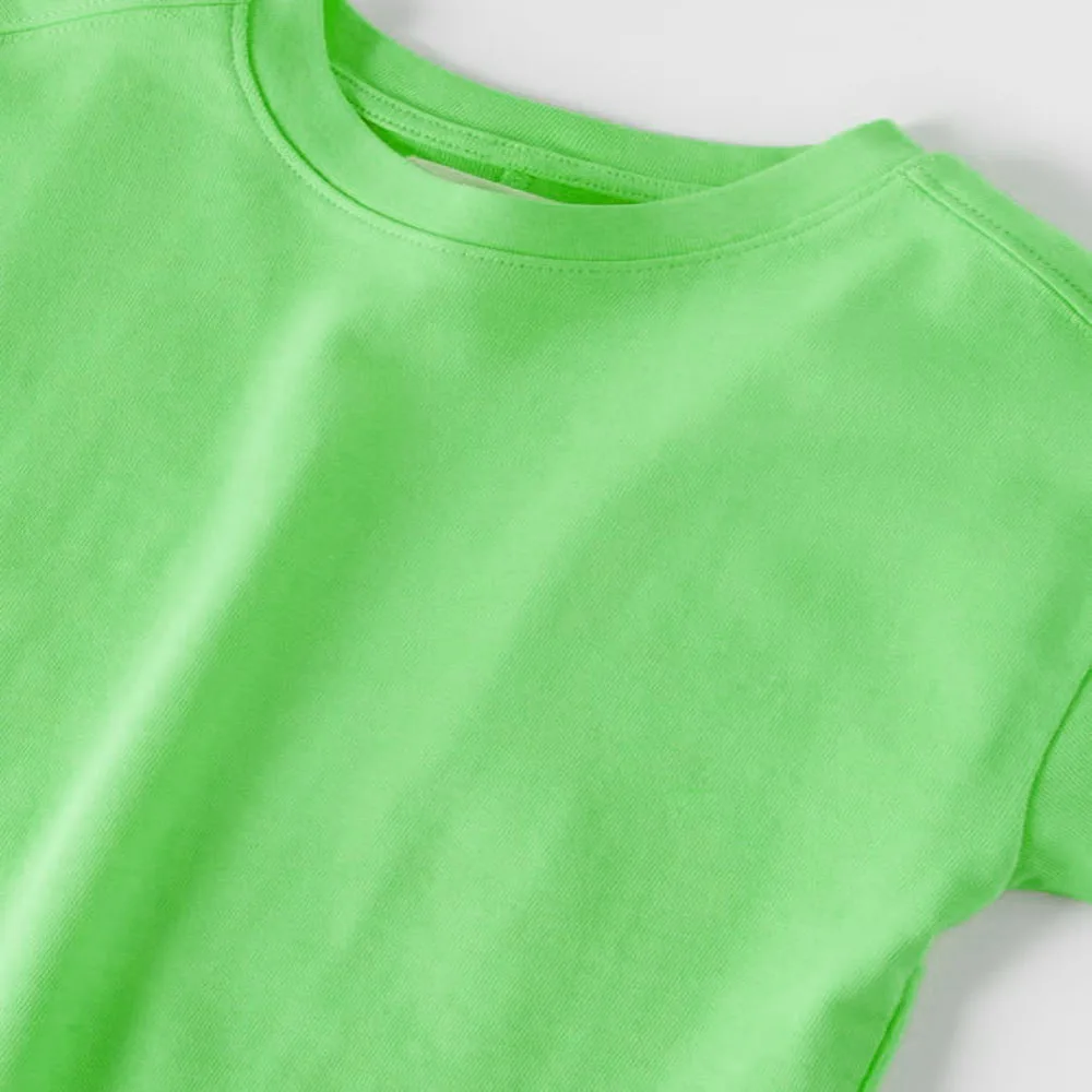 New Design Custom Lovely Cartoon Print Round Neck Comfort Short Sleeve Kids Wear  T- Shirt  Smart  Look