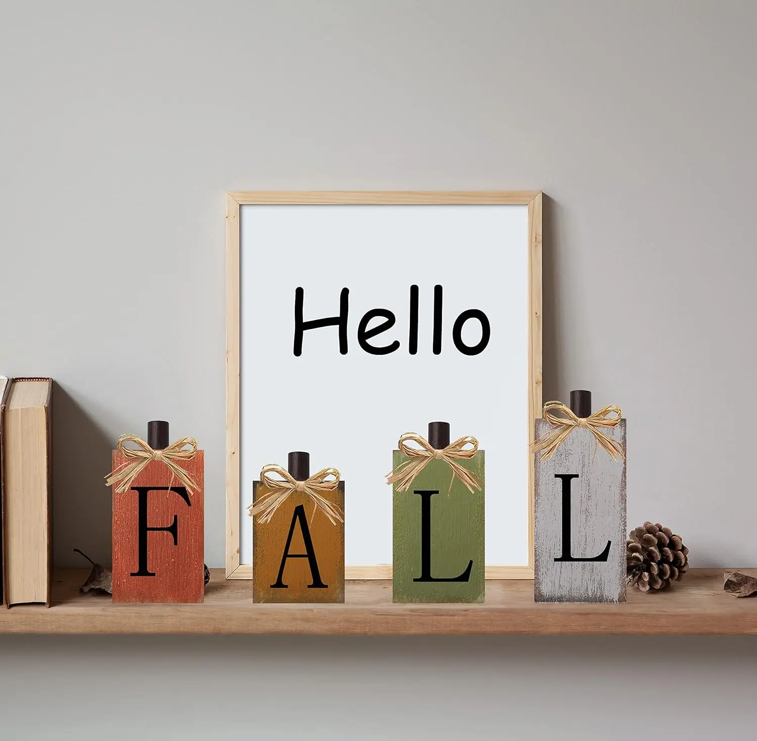 Fall Decorations for Home Thanksgiving Signs for Home Decor Fall Wooden Table Sign Vintage Farmhouse Fall Block Sign