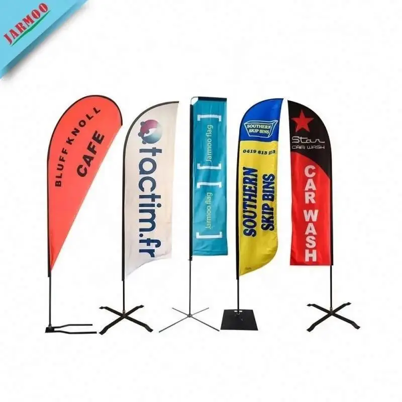 Newest Flag For Promotion Cheap Banners Supply Factory Advertising Feather Beach Flag Polyester Feather Flag