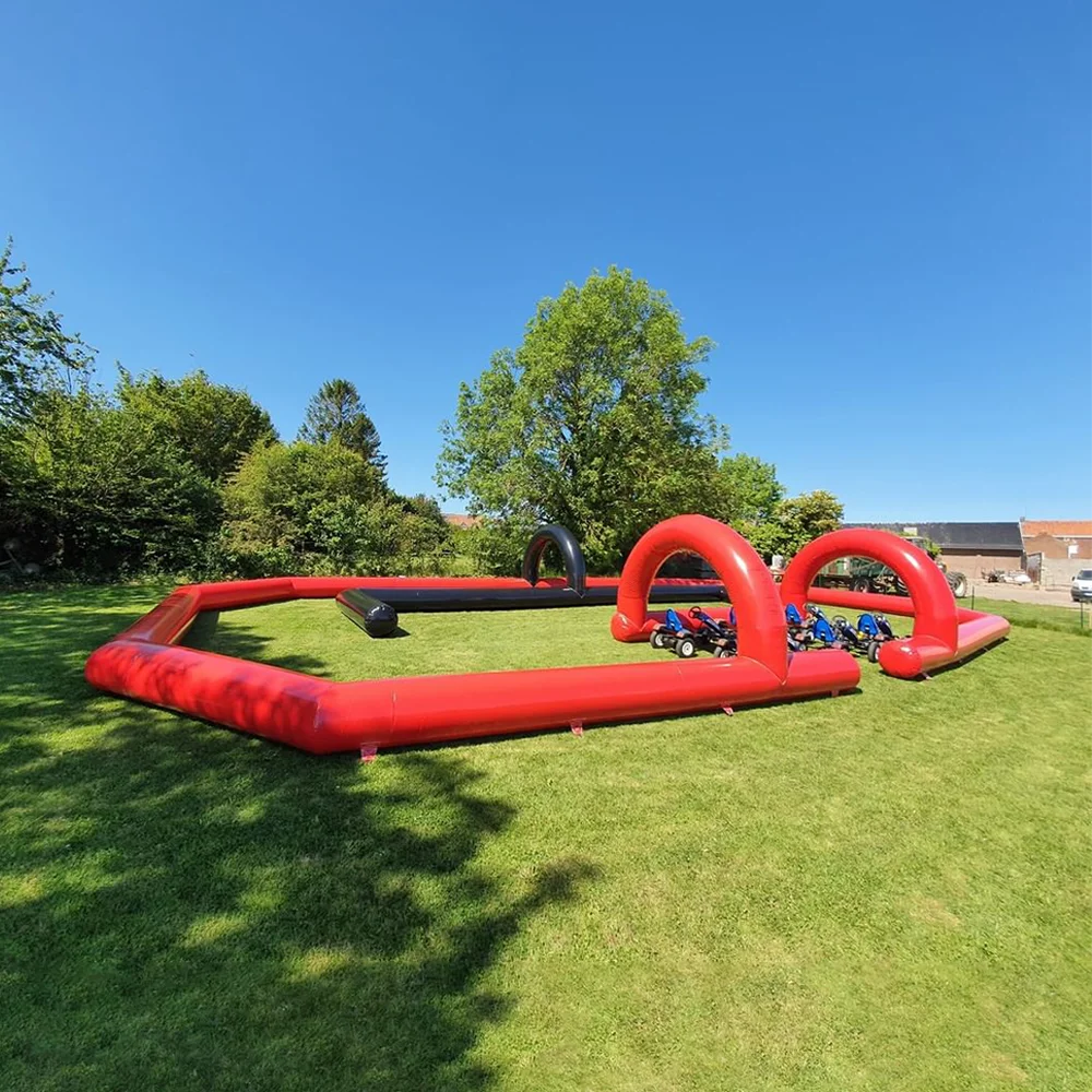 Inflatable airtight pipe Kids Go Kart Racing Arch Circuit air race track Bumper Car Race inflatable air Track Barriers