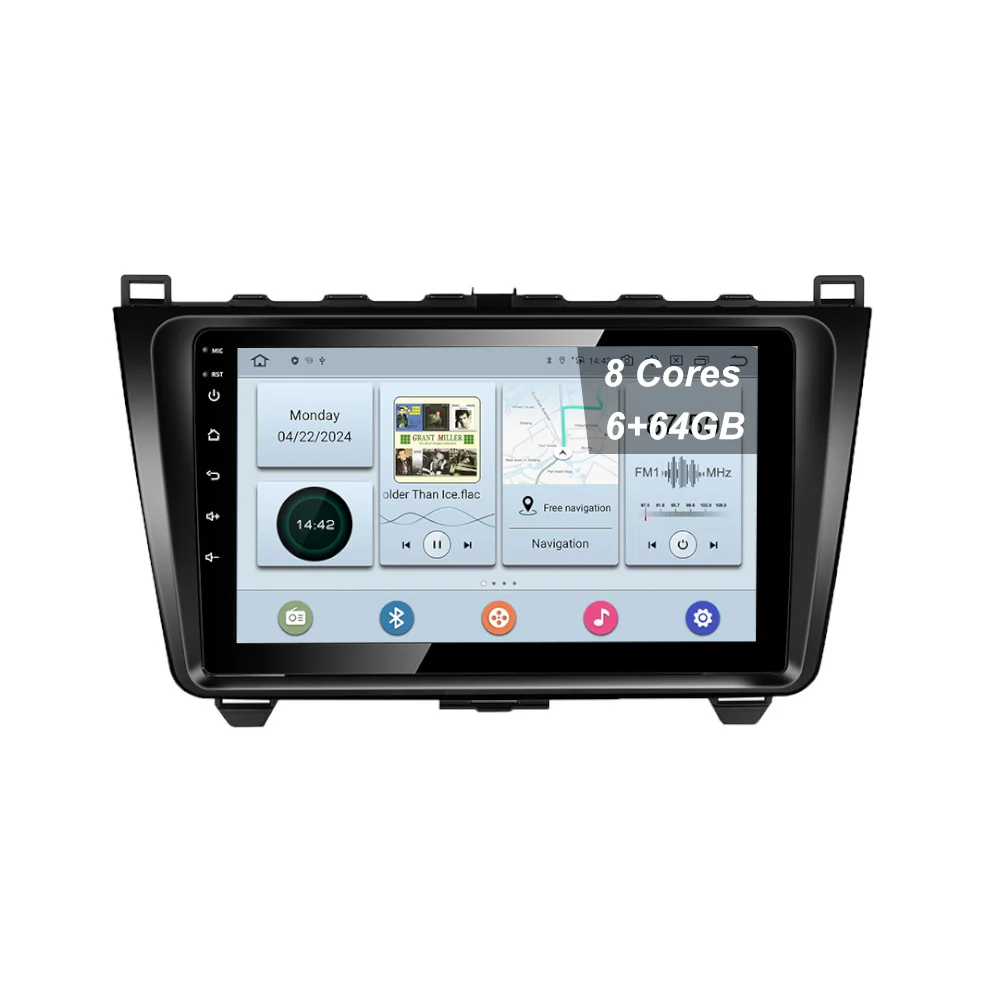 BG Factory 9inch Android 13 ultra-thin 8Core (6+64GB) car radio for Mazda6 2009-2012 Wireless Carplay GPS navi 4G Wifi Bluetooth