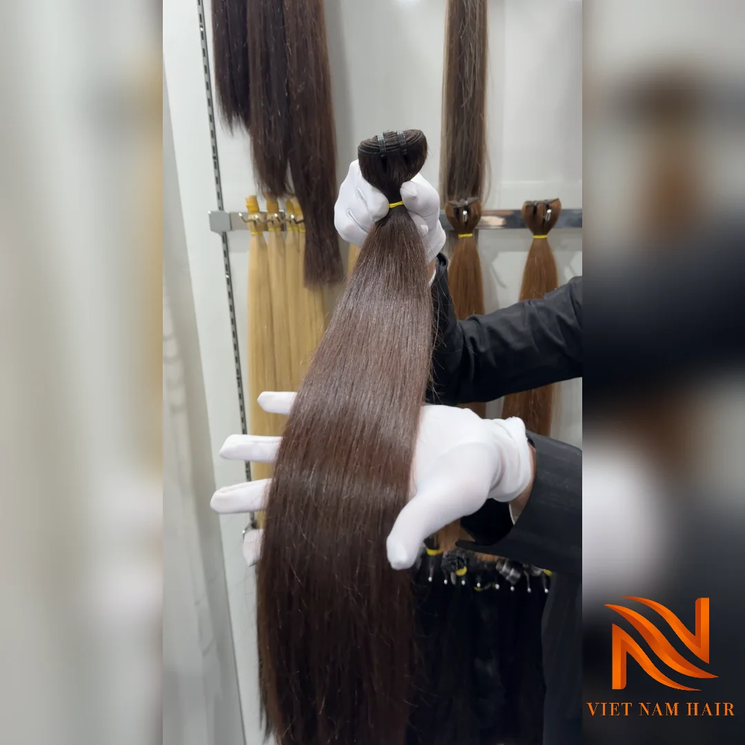 Premium Quality Chestnut Brown Best Price Wholesale Hair Extensions Remy Virgin Hair Real Human Hair Weft