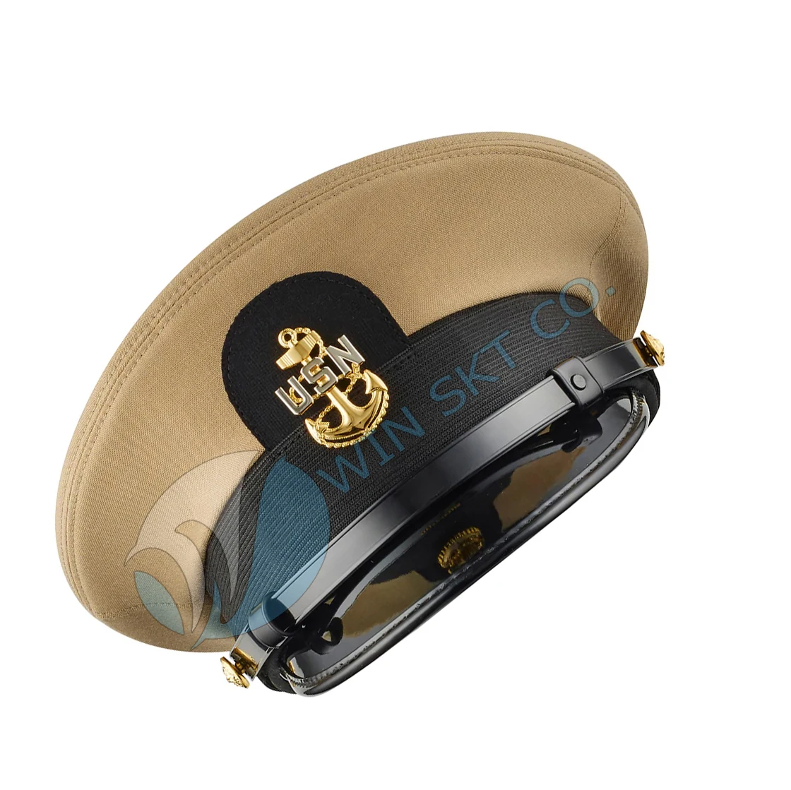 New Design Peak Cap Hand Made Officers Hats Made In Wool Polyester Peak Caps with Customized Design & Logo