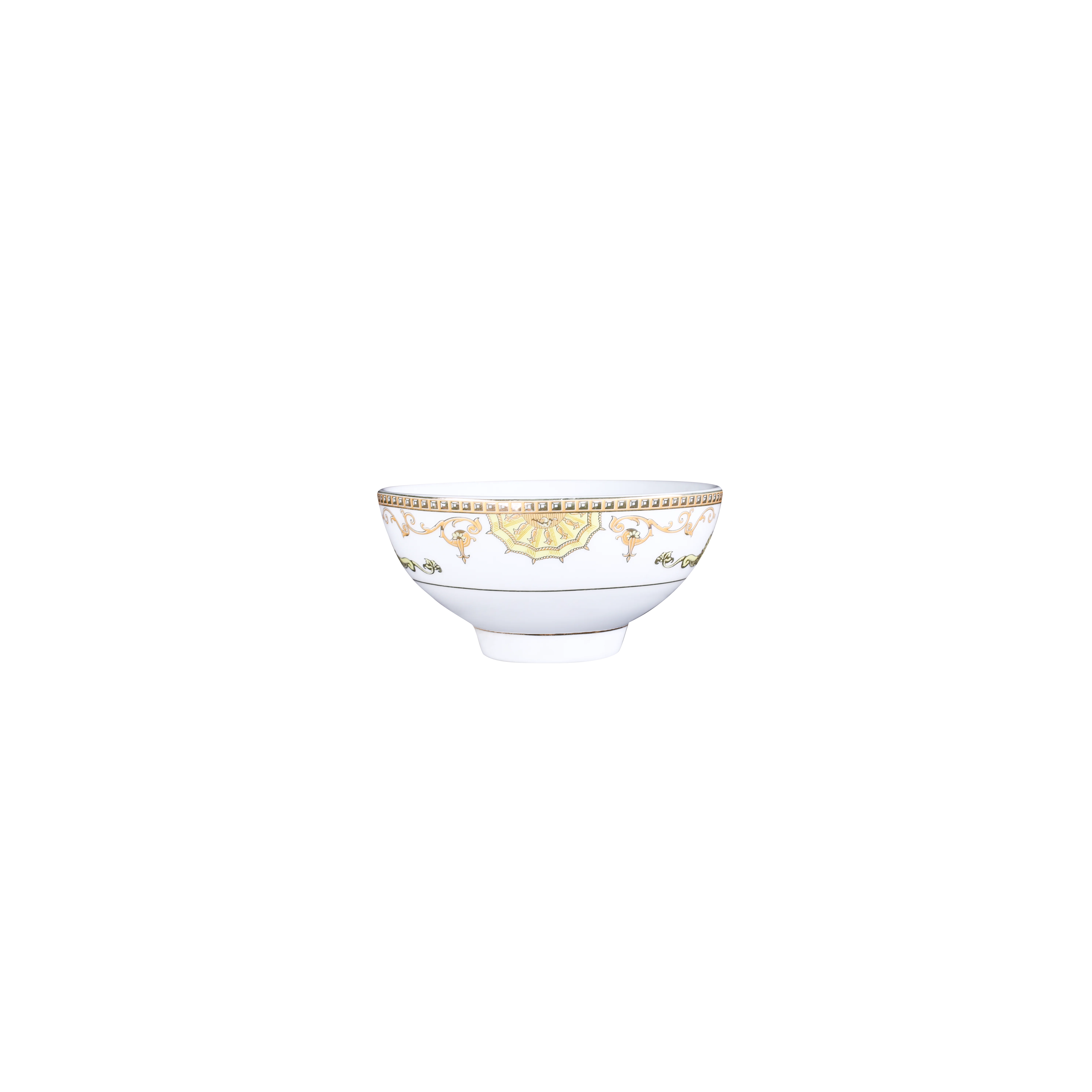 High quality OEM 4.4 inch Camber rice bowl floral pattern 01 made by Long Phuong group in Vietnam for hotels and restaurants