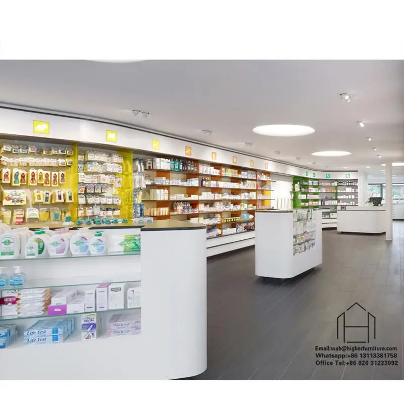 Индивидуальная мебель для фармацевтики стеллаж аптеки демонстрационная полка