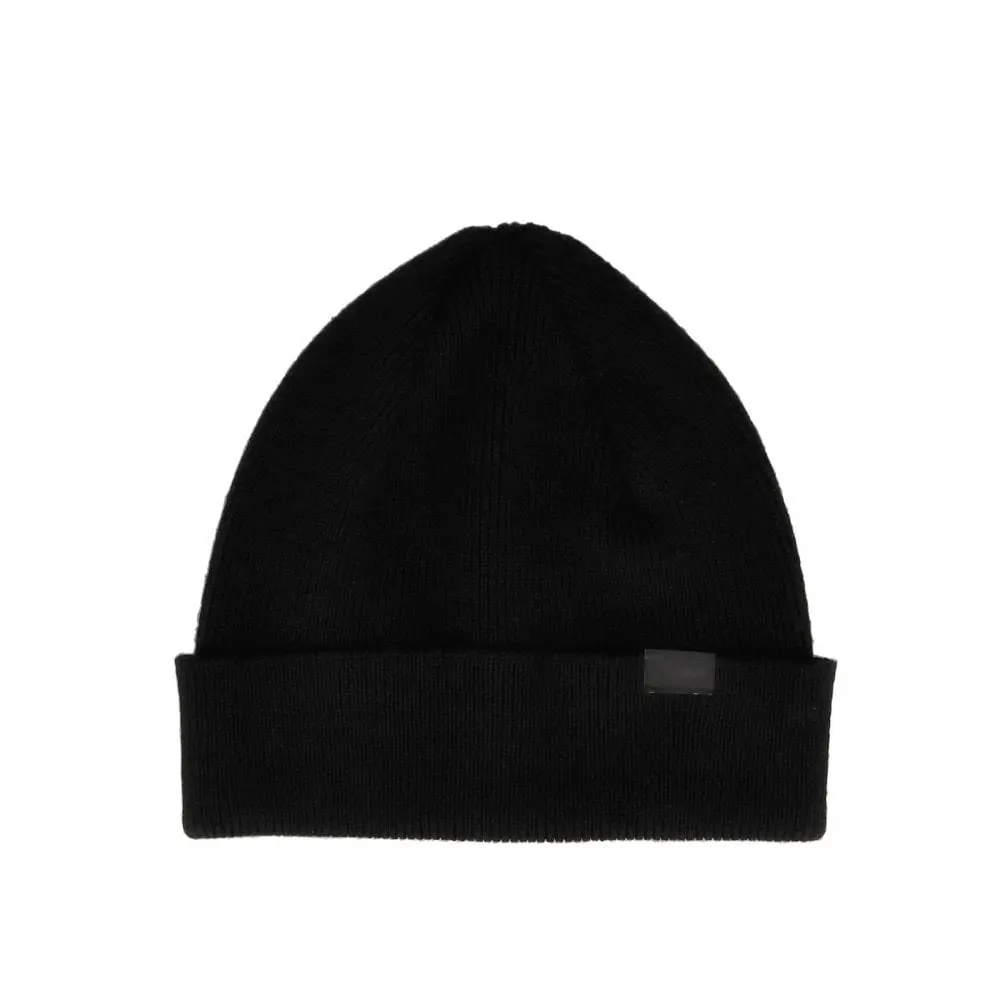 Wholesale Cheap Pure Color Black Unisex Bonnet Winter Warm Beanie Cap Men Knitted Hat Women