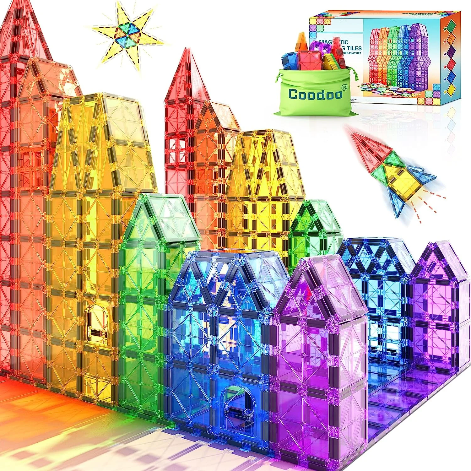 New Sealed Original Discount Magnetic Tiles Kids Toys STEM Magnet Toys for Toddler Magnetic Blocks Building Toys Preschool Learn