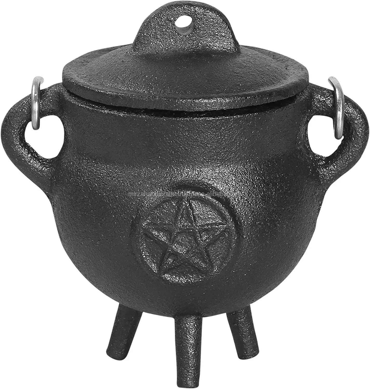 Alternative Imagination Cast Iron Cauldron with Handles Perfect for Incense Rituals Home Decor  3 Inch Diameter