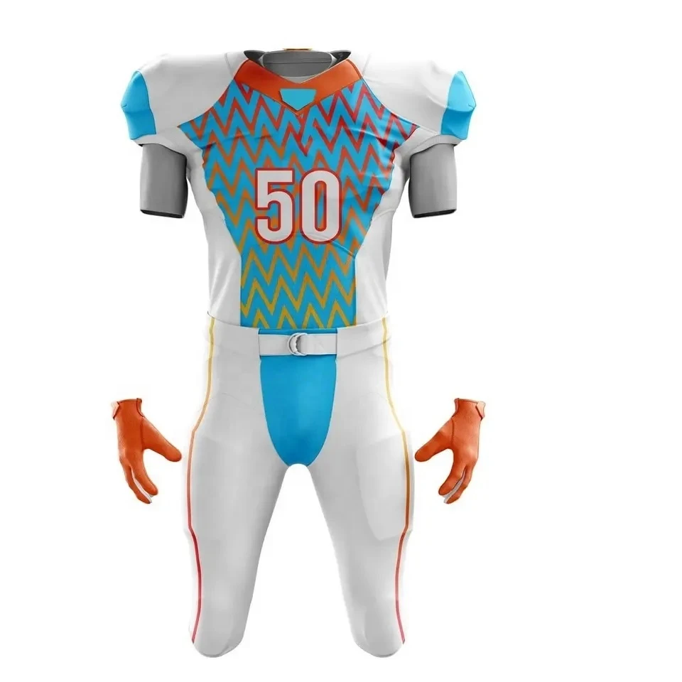 High Quality Custom Sublimation American Football uniforms Professional design breathable American Football Uniforms OEM