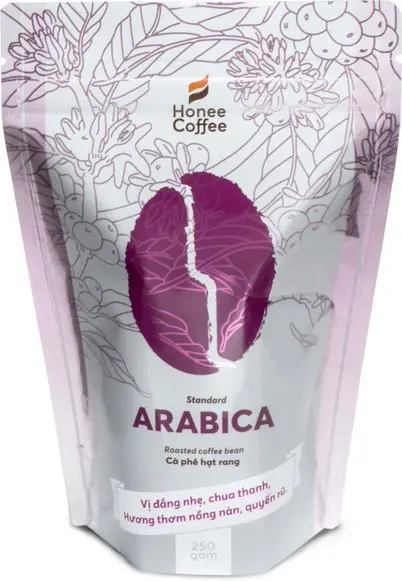 Жареная арабика кофе в зернах Honee стандартная Марка Robusta упакована пакет 250 г 500 1 кг размеров ручной работы во Вьетнаме