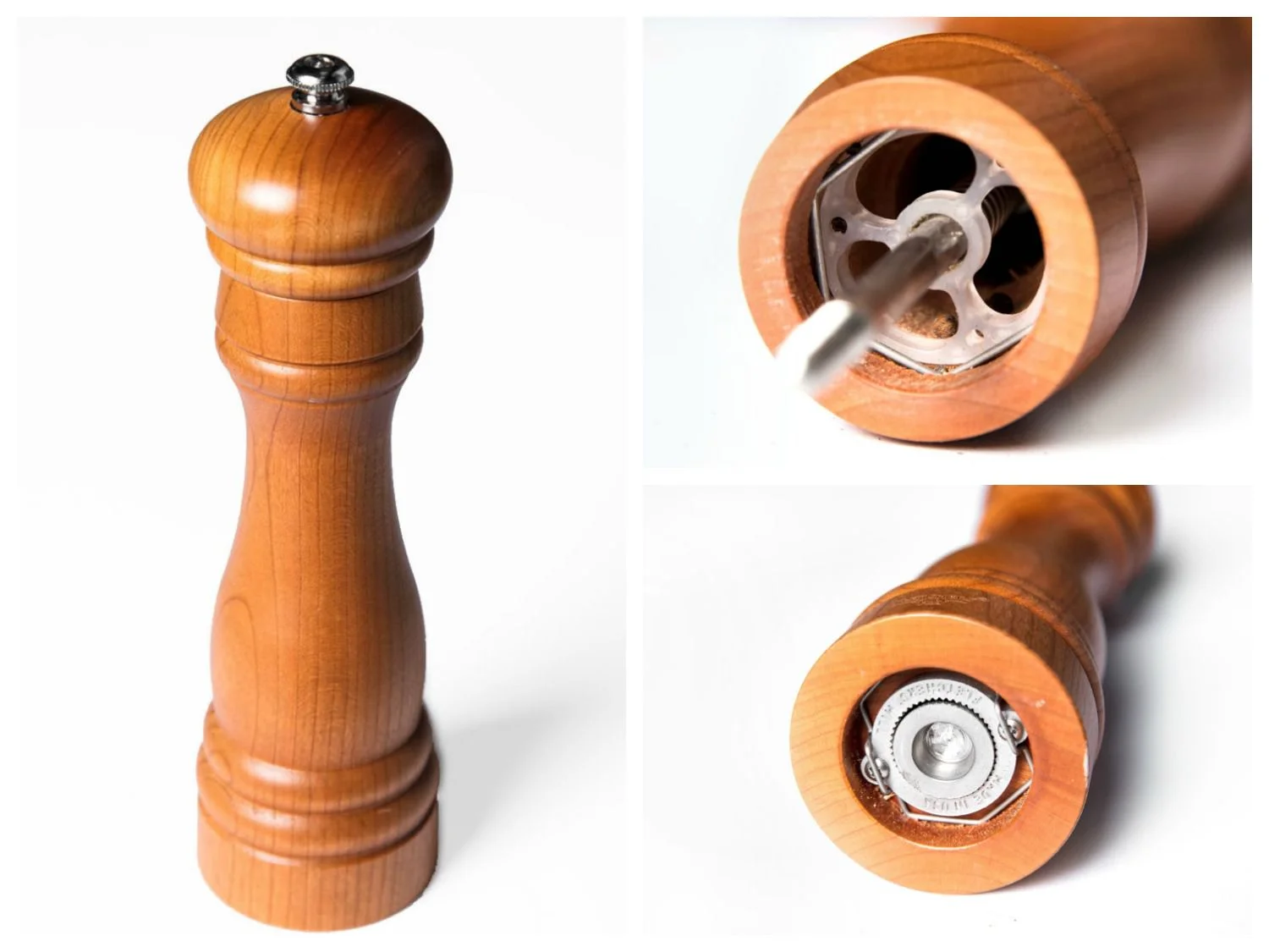 Modern Salt and Pepper Grinder Set Pepper Grinder Bottle Black Wood Ceramic Color Independent Design Feature Material Origin ZHE