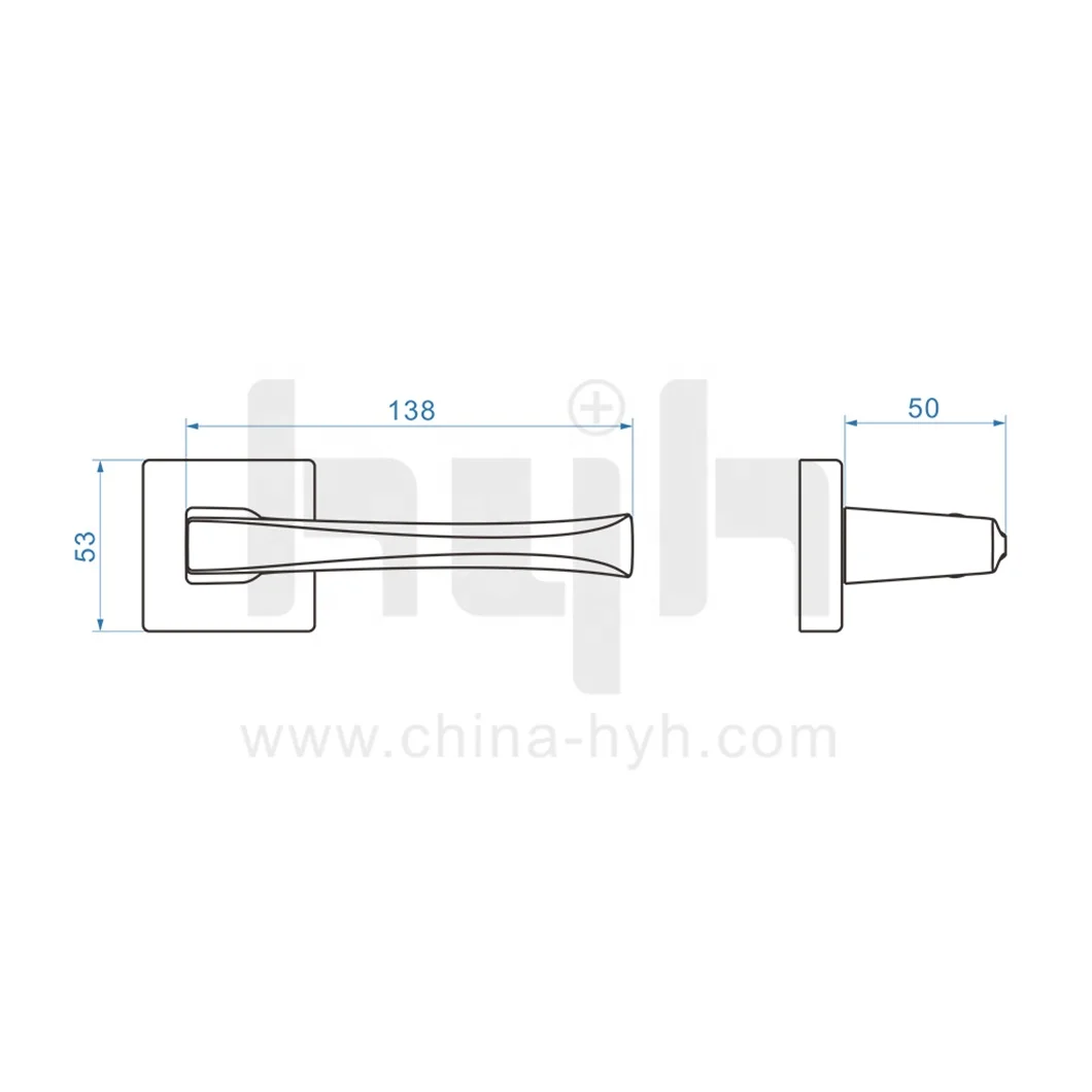 Guangdong-hyh Hardware Zinc Alloy Competitive Price Privacy Door Locks Gold Door Handle Lock Lever Door Lock Handle