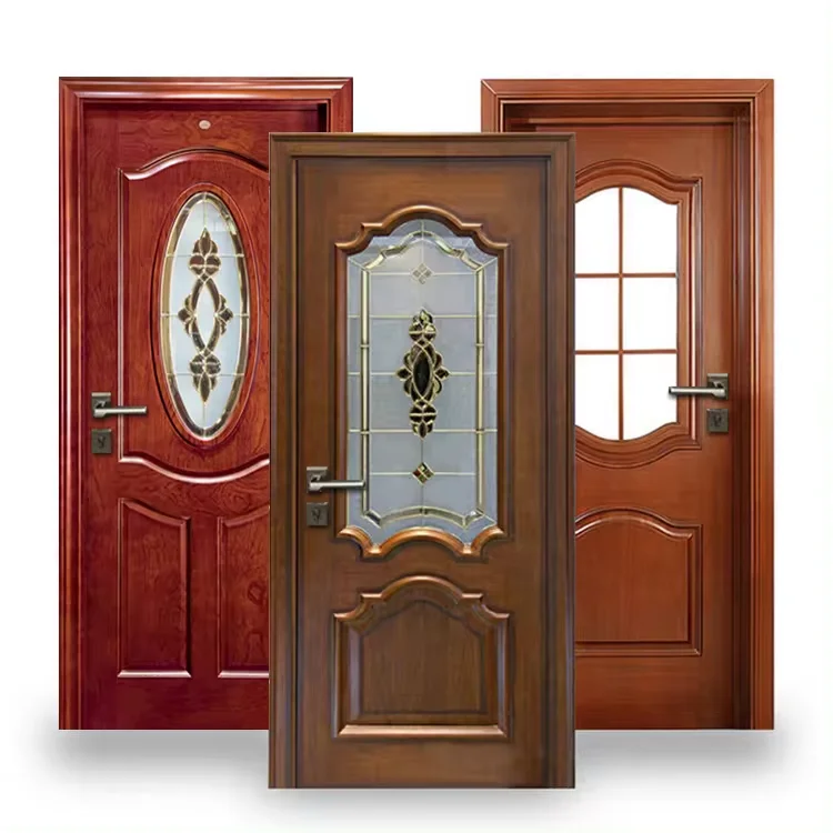 Hot Selling  Modern Wood Interior Doors - Wooden Entry Doors -Solid  Wood main entrance door cheapest price from Vietnam