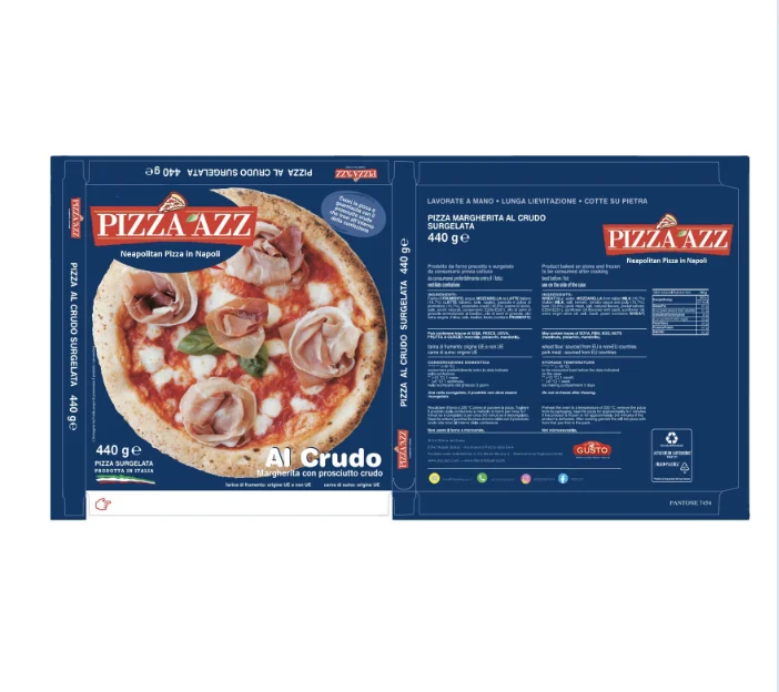 Top quality Italian frozen pizza Margherita single box with Prosciutto Crudo for foreign buyers export
