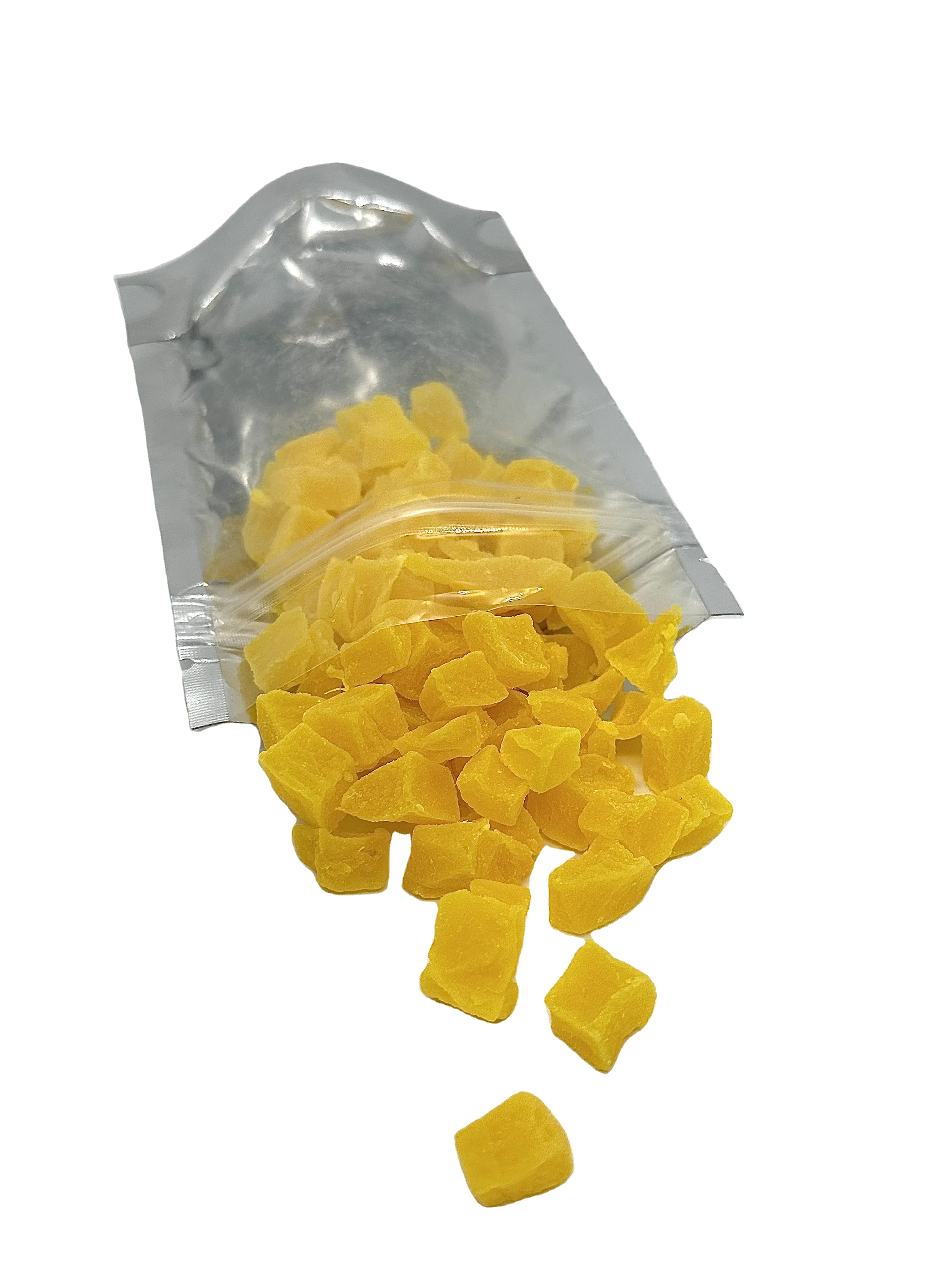 Dried fruits factory dried mango dice shape size 8-10 mm high quality dehydrated mango natural