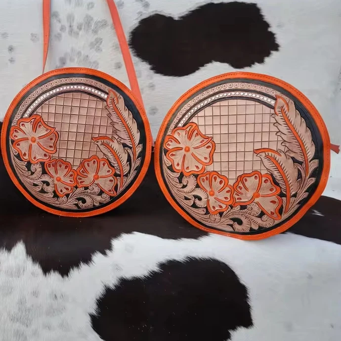 Classic designs round bags Trending handbags ladies rounded leather handbag crossbody shoulder handbags for women