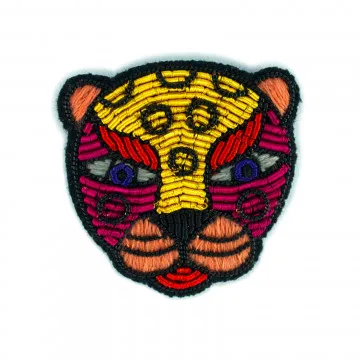 new fashion  hand embroidery bullion wire brooch HAND  fashion brooch custom made jacket patches Funky leopard pin