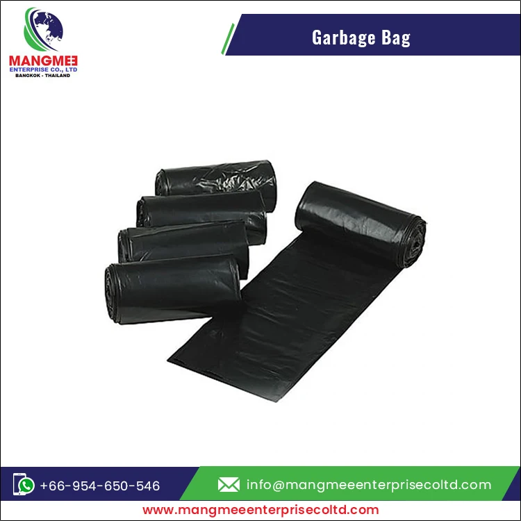 Bulk Exporter Selling Customized Disposable Biodegradable PE Plastic Custom size Garbage Trash Bag Roll for Sale