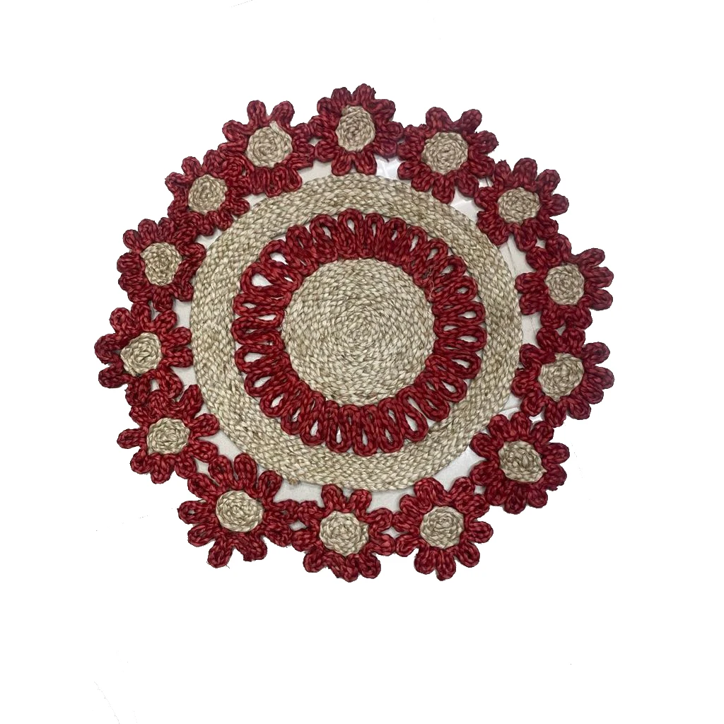 Stander Quality Multicolor Different Size Hot Sale Cheap Price Latest Design Home Jute Round Rugs Export From Bangladesh