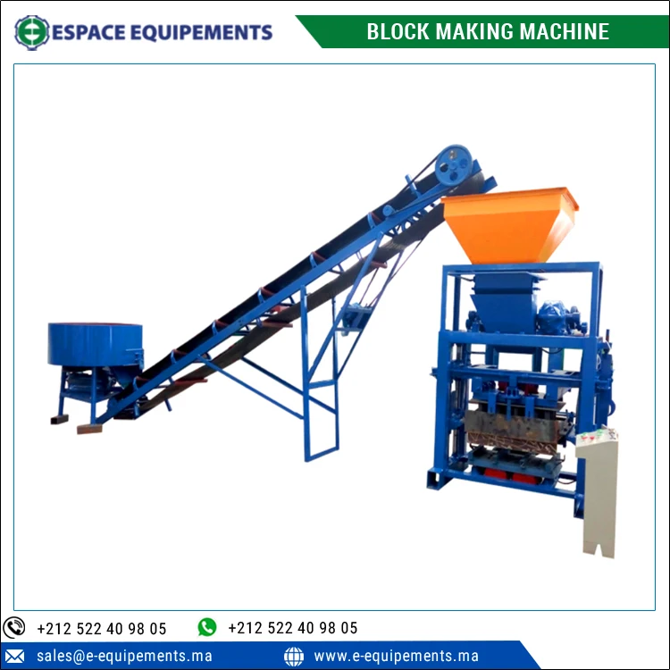 Easy Operational 15Mpa Rated Pressure Semi-automatic Cement Concrete Hollow Blocks, Solid Block, Paving Brick Making Machine