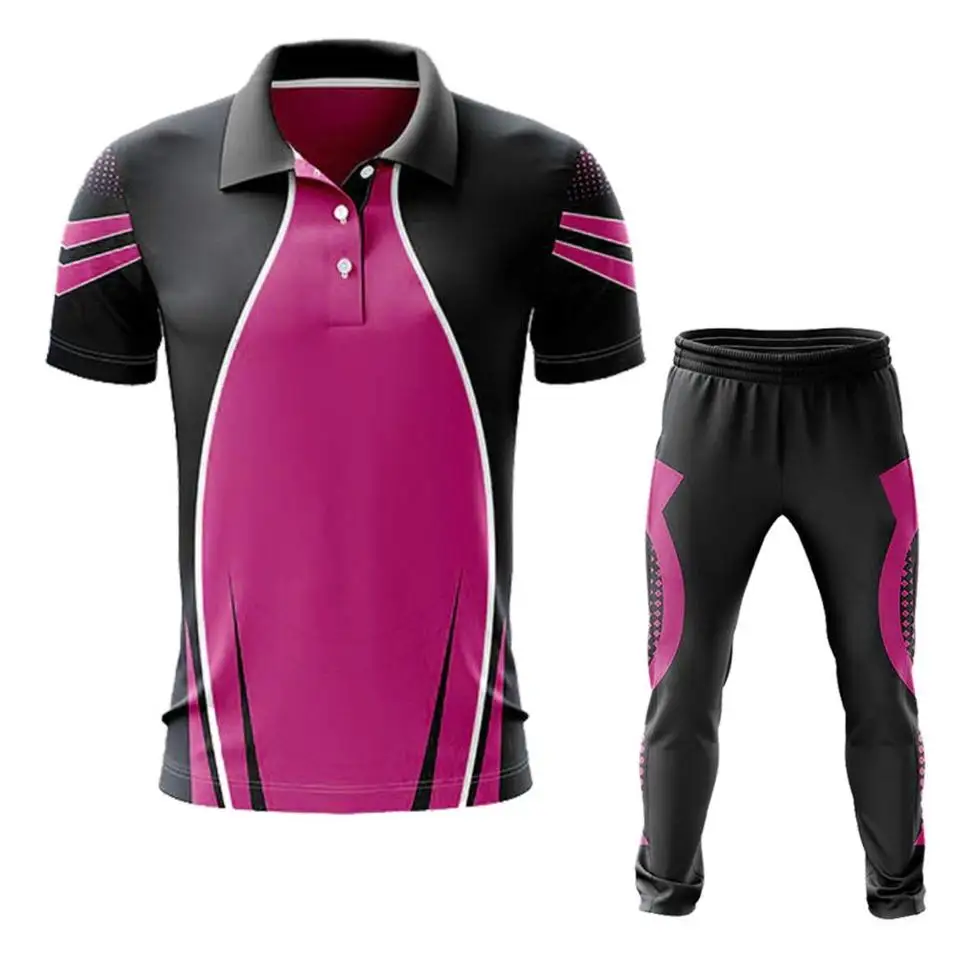 Latest Design Sportswear Cricket Full Set Uniform with Customized Logo, Team Name, Number and Available at Reasonable Price