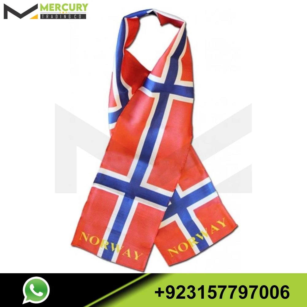 Customized Austria Country Lightweight Flag Printed Knitted Style Scarf Italy Russia Liberia Bolivia And Norway Flag Scarfs