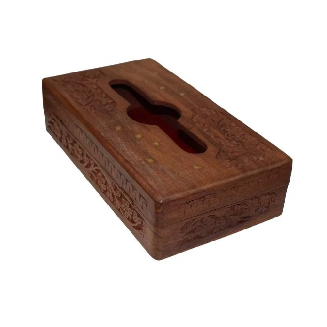 Unique Style Household Dinnerware Table Decor wood Tissue Holder High Selling Top Trending Natural Wooden Tissue Box