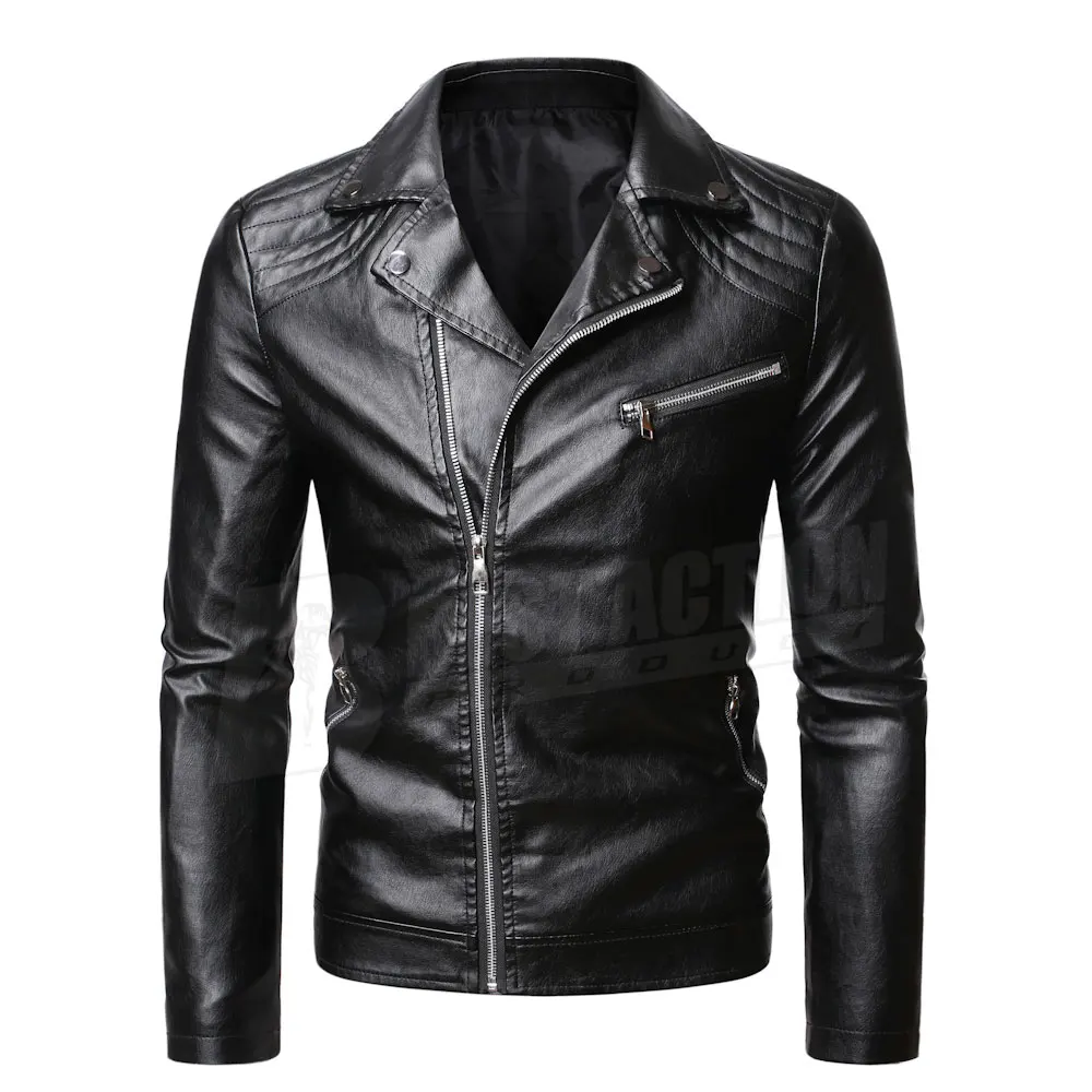 New Brand Men Jacket Spring Fall Soft Leather Jacket For Men Fashion Clothing Long Sleeves Latest Style Jacket